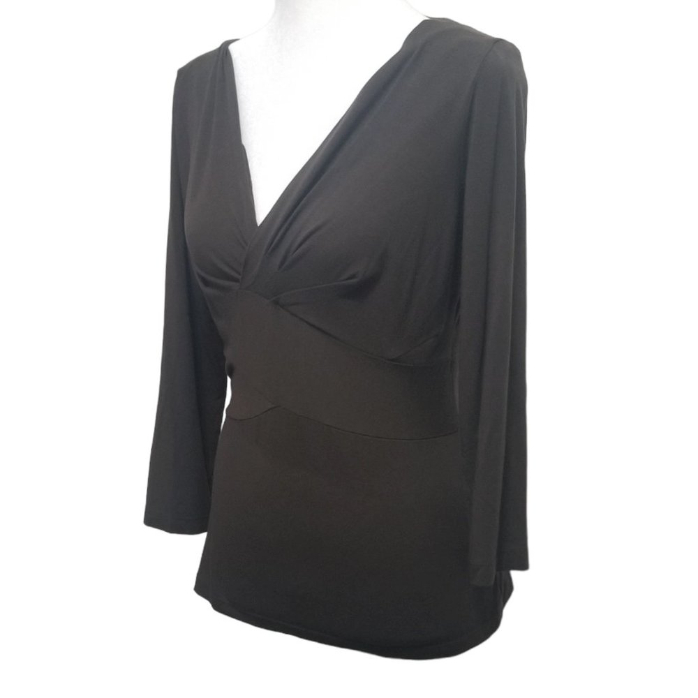 Ann Taylor LOFT Dark Brown Top - Picture 2 of 16